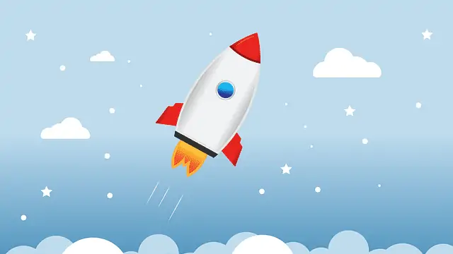 picture of a rocket to demonstrate a lightweight WordPress theme