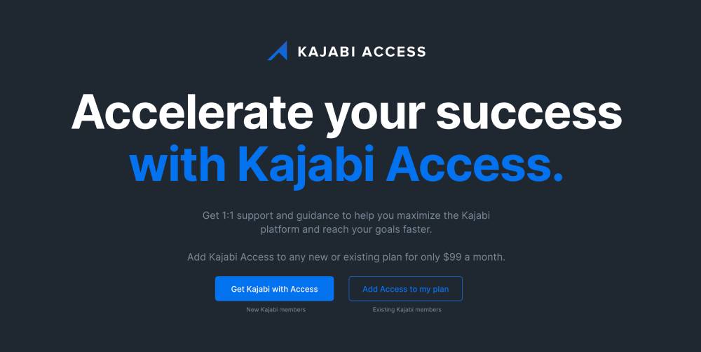 Kajabi's new Access offer